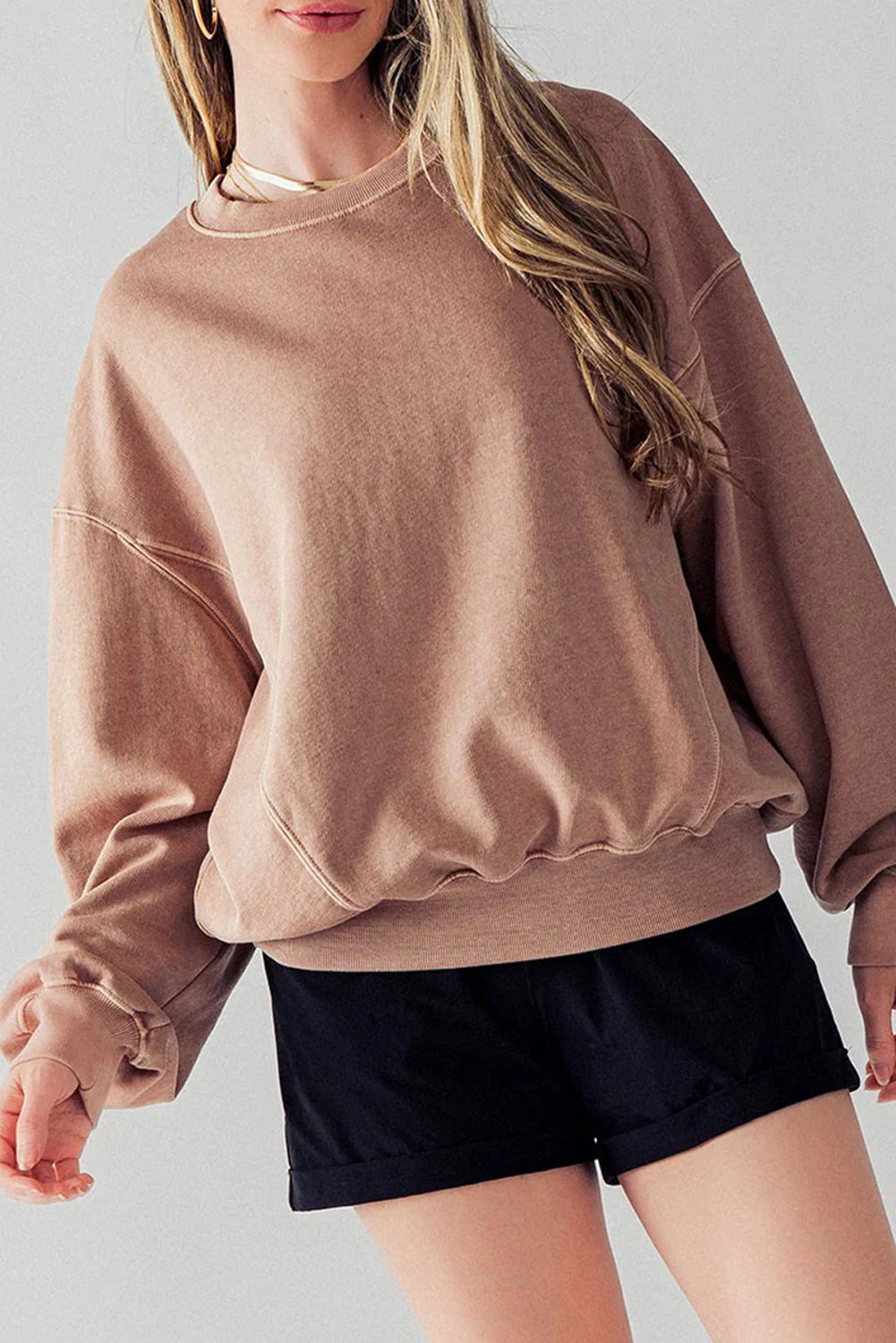 Reserve Seam Batwing Sleeve Sweatshirt