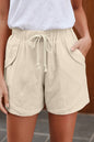 Drawstring Waist Pocketed Shorts