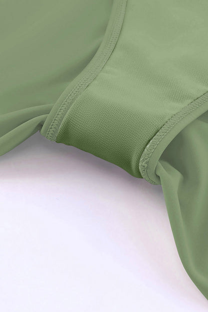 Solid Criss Cross Waist Flared Swim Skirt