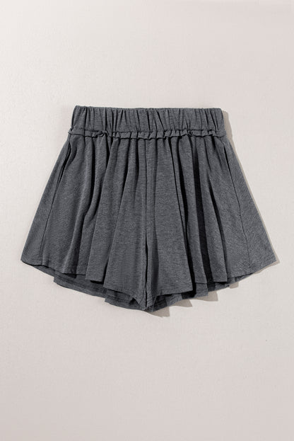 Elastic Waist Culotte Shorts