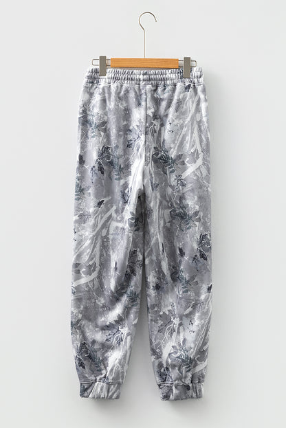 Camo Drawstring Elastic Waist Jogger Pants