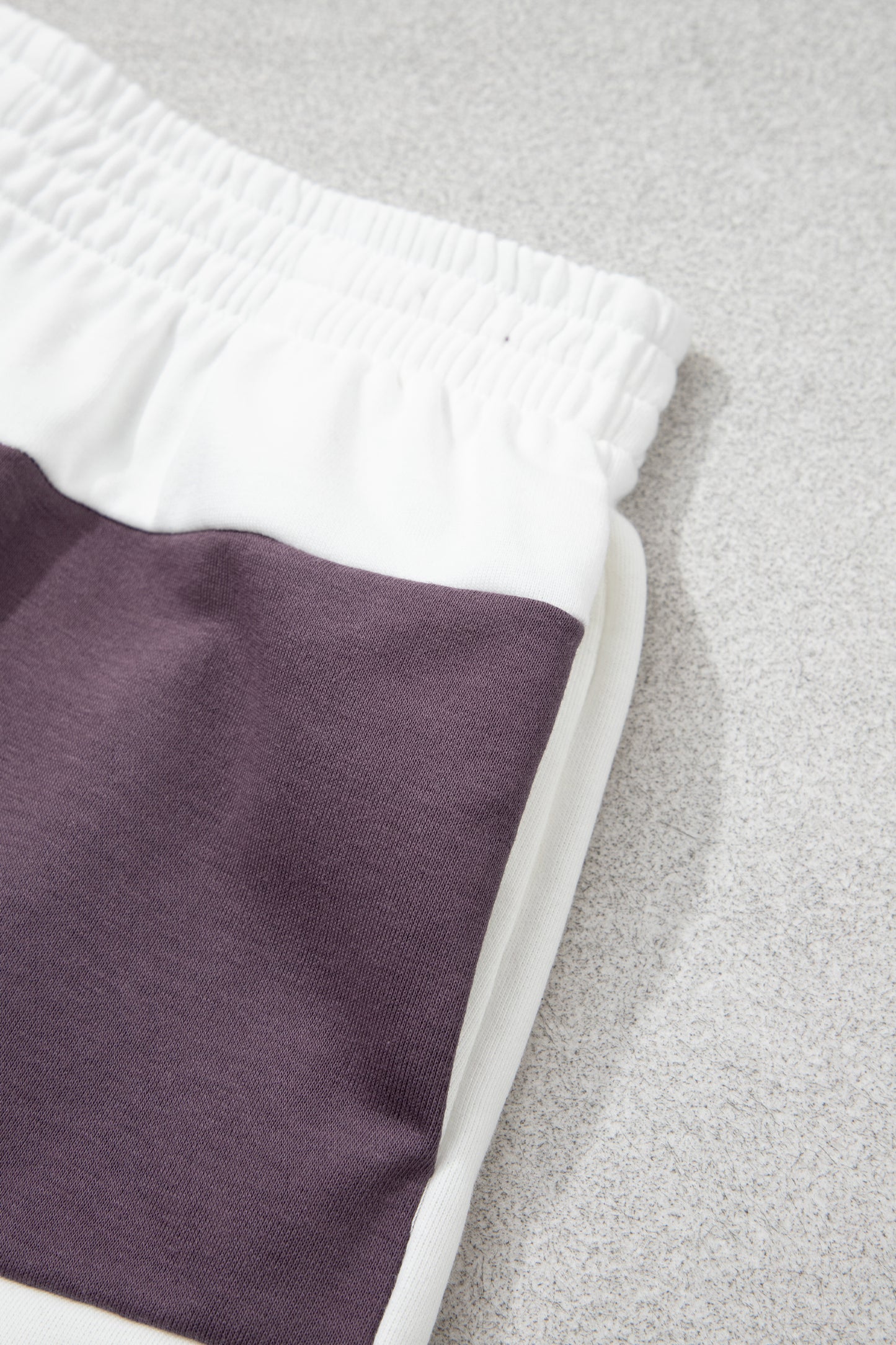 Stripe Colorblock Reverse Seam Top and Shorts Set