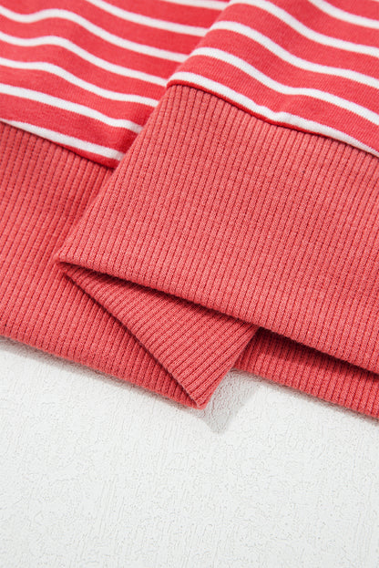 Stripe Puff Long Sleeve Hoodie