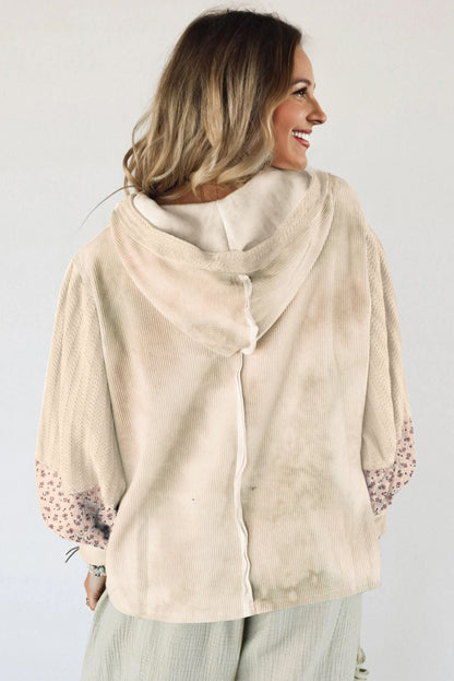 Pre-Order Floral Casual Hooded Top