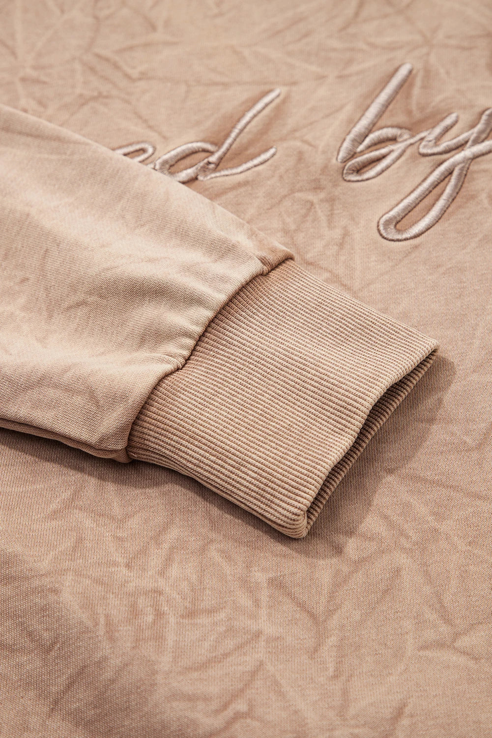 Saved by Grace Embroidered Mineral Wash Loose Sweatshirt