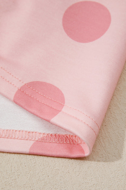 Polka Dot Long Sleeve Flared Mini Dress