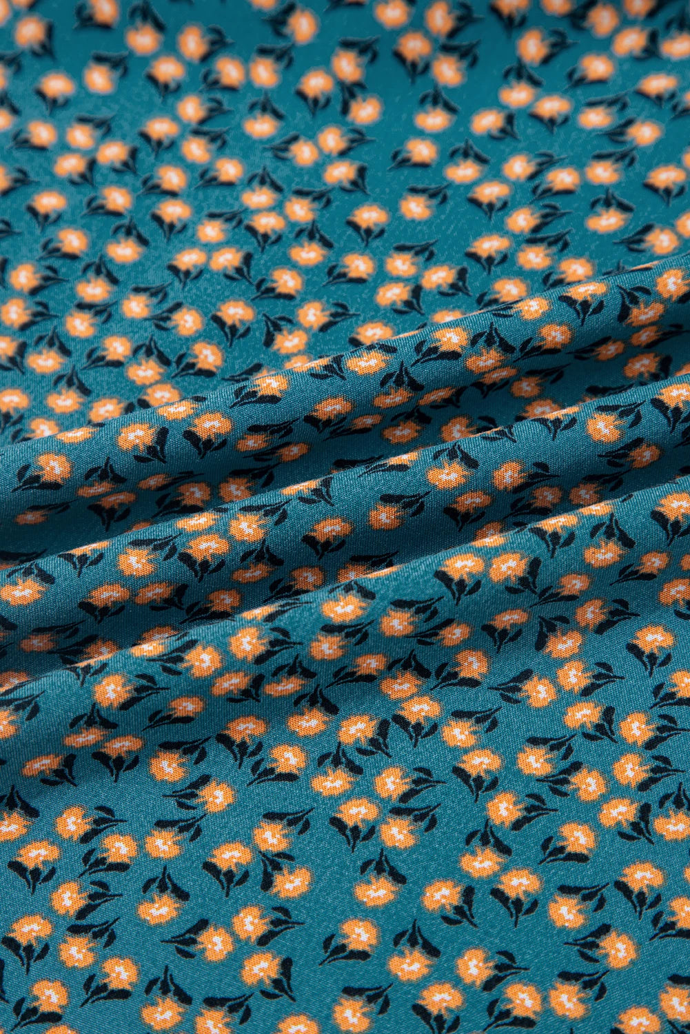 Floral Smocked High Waist Square Neck Jumpsuit