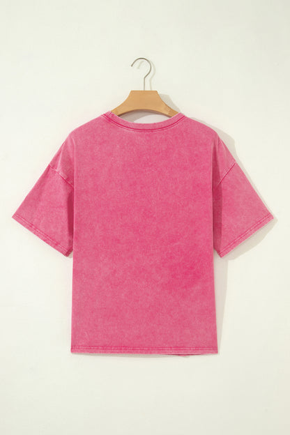 Solid Mineral Wash Short Sleeve Oversized Tee