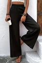 Crinkle Wide Leg Elastic Pants