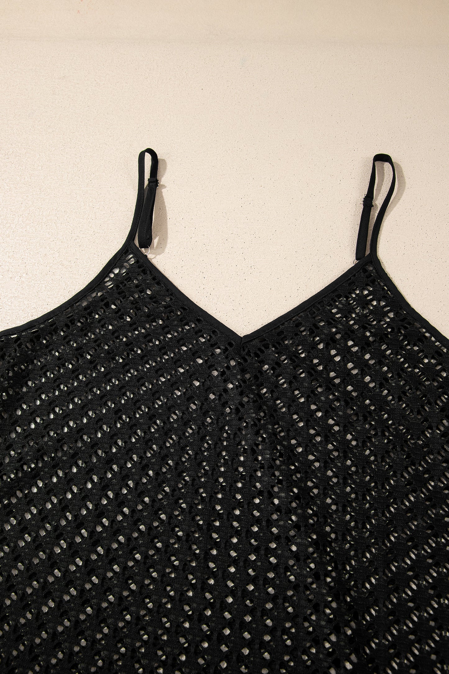 Crochet Patchwork Ruffle Hem Beach Cover-Up