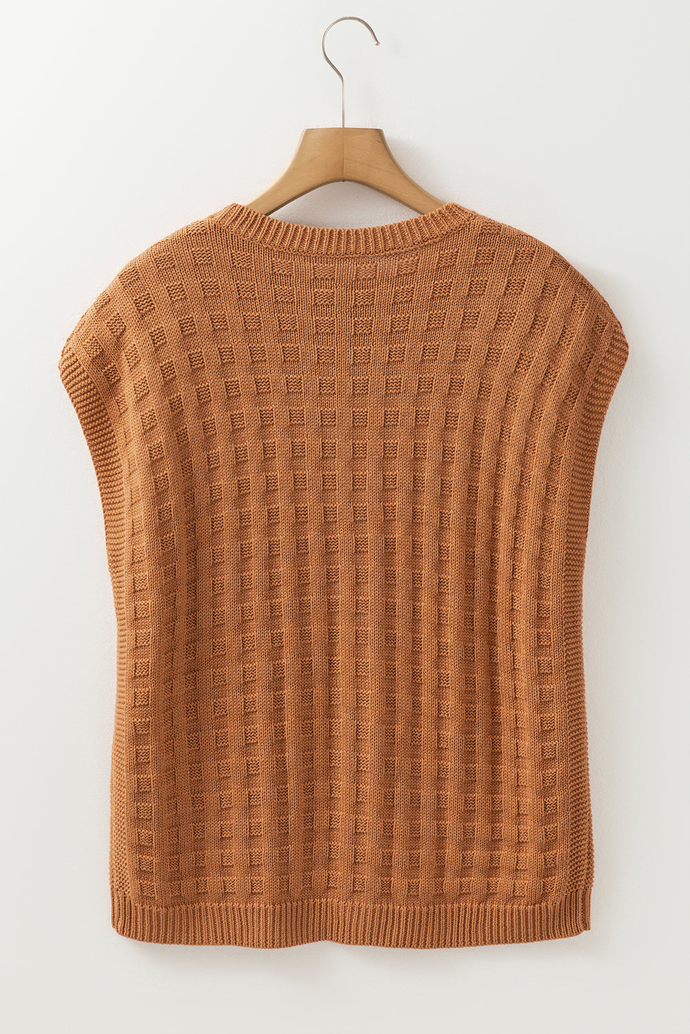 Textured Short Sleeve Sweater Top