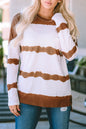 Tie-Dye Stripe Long Sleeve Top