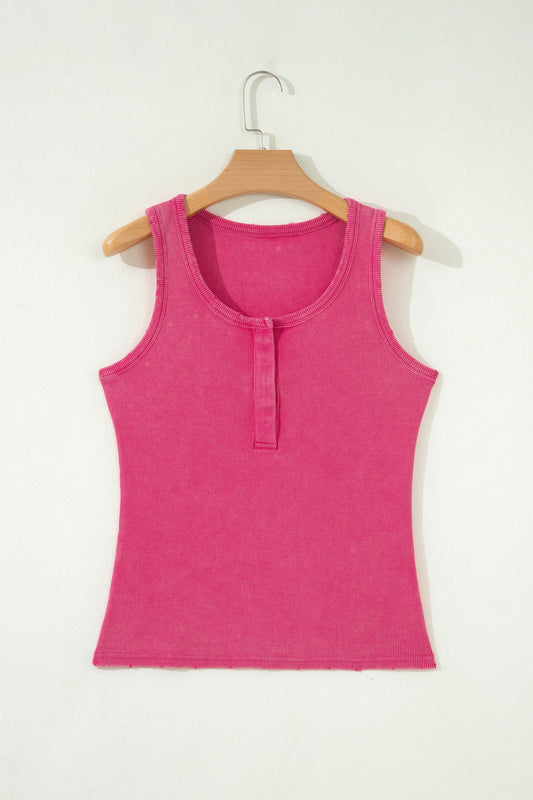Solid Distressed Ribbed Mineral Wash Tank