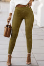 Suede High Waist Skinny Leggings