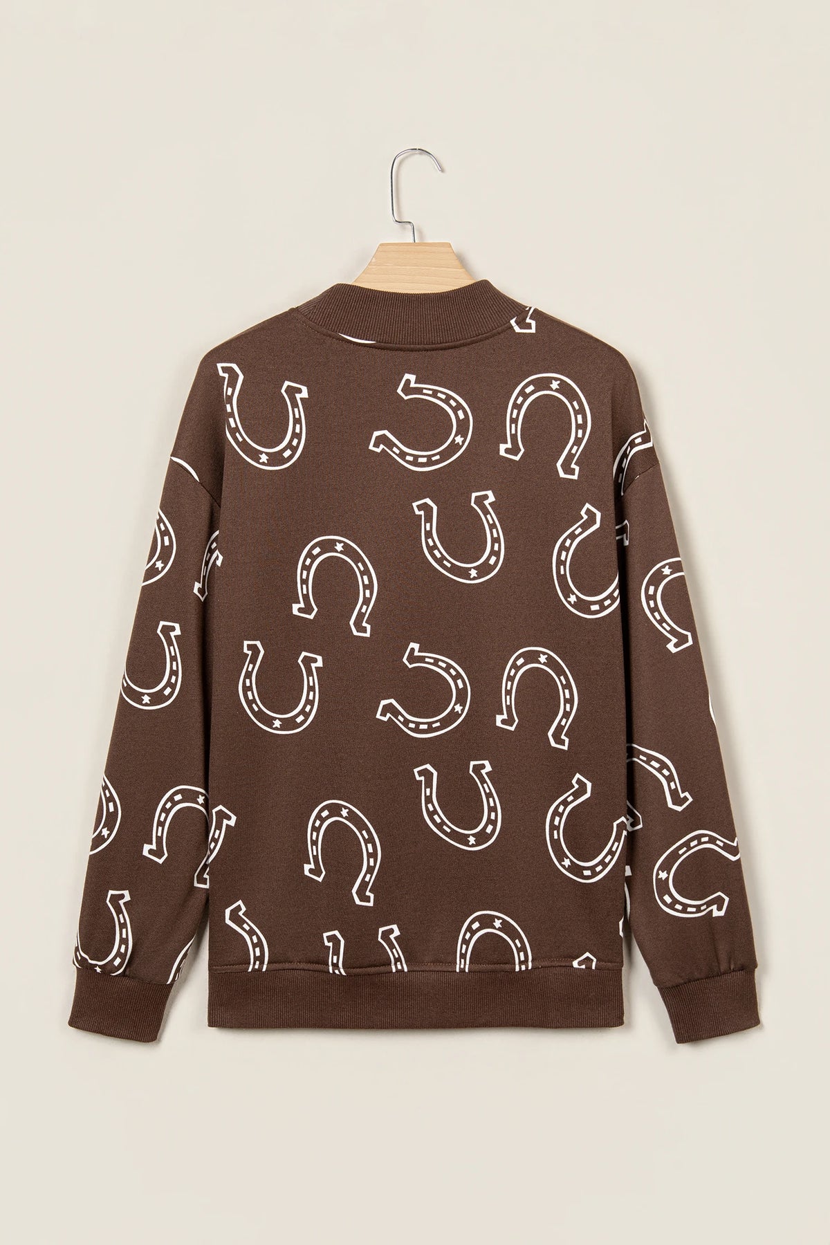 Western Horseshoe Graphic Mock Neck Sweatshirt