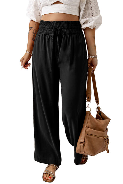 Drawstring Elastic Waist Pants