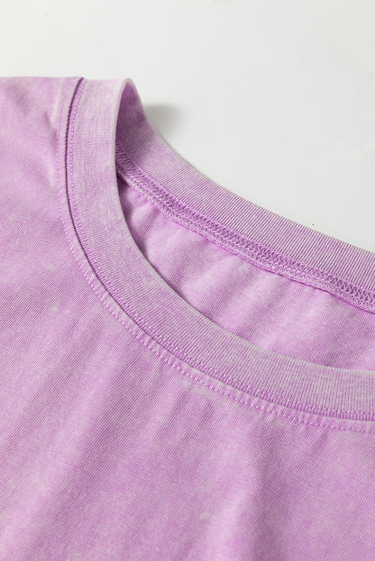 Mineral Wash Pocketed T-shirt Maxi Dress