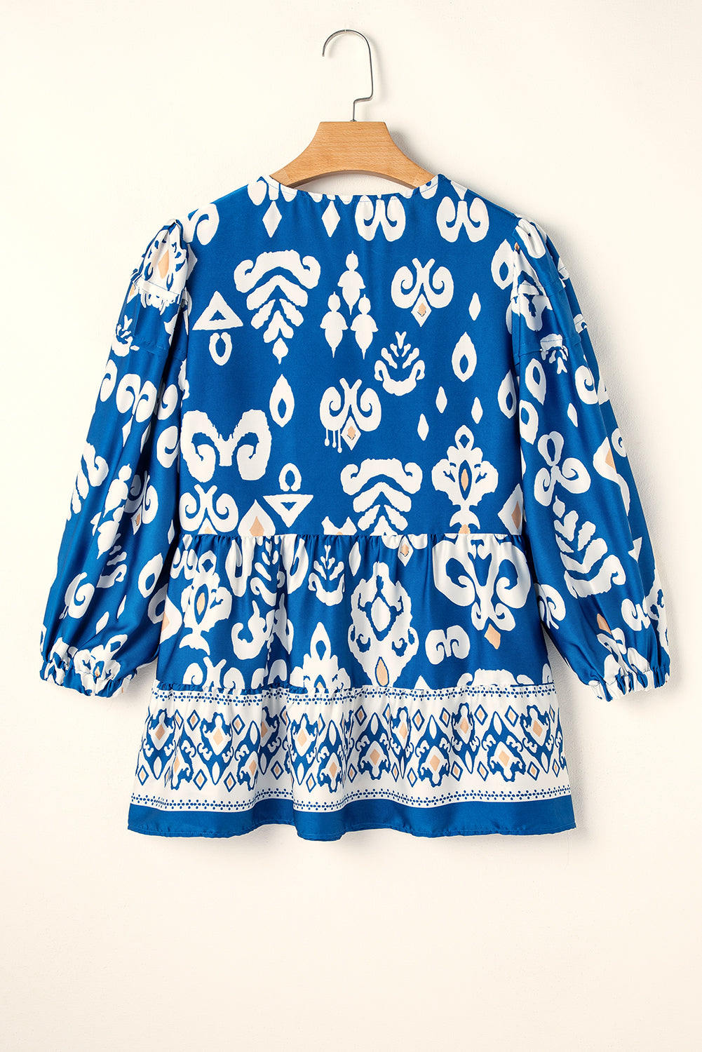 Tribal Geometric 3/4 Sleeve Blouse