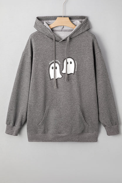 Halloween Ghost Graphic Print Oversize Hoodie