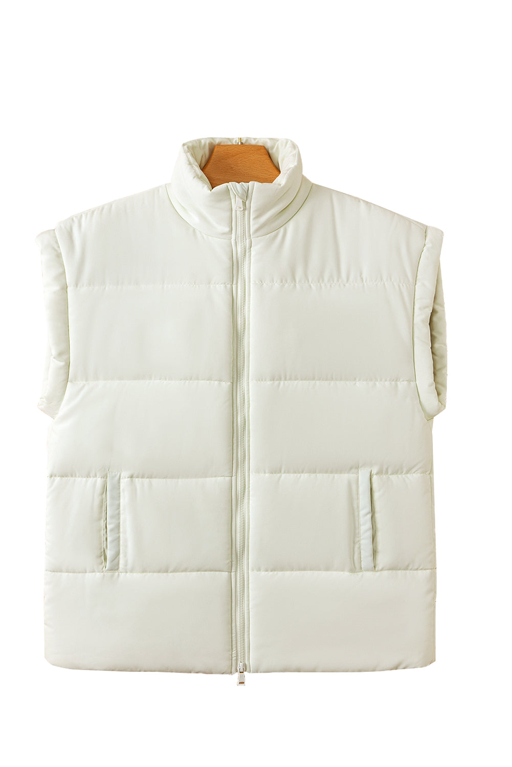 Zipper Stand Neck Puffer Vest