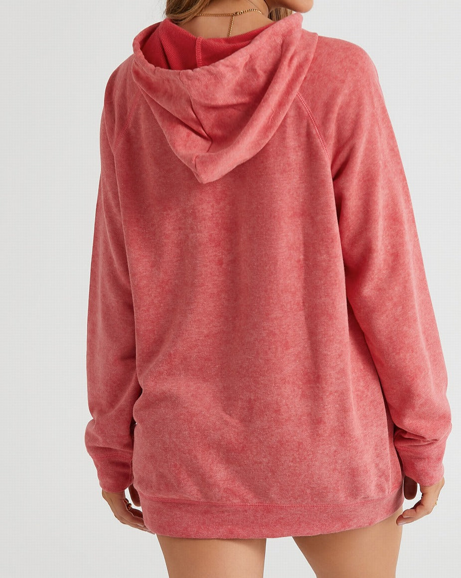 Mineral Wash Pullover Pocketed Hoodie