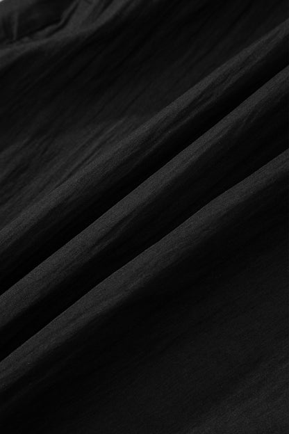 Contrast Trim Ruffle Short Sleeve Blouse