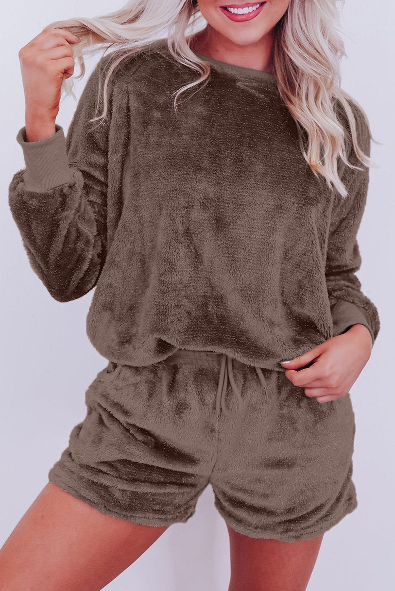 Fleece Top and Shorts Set