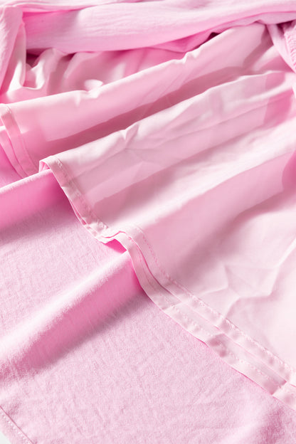 Smocked V-Neck Flutter Sleeve Tiered Midi Dress