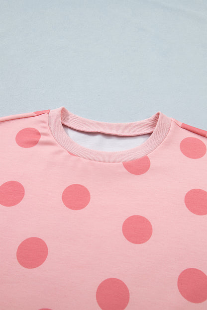 Polka Dot Short Sleeve Top & Mini Skort Set