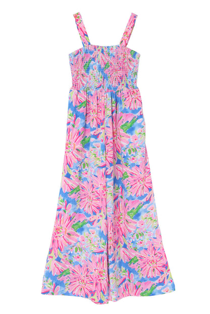 Floral Smocked Wide Leg Jumpsuit