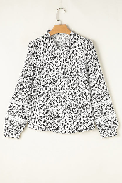 Floral Lace Puff Sleeve Top