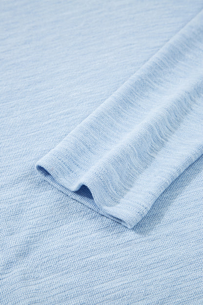 Solid Batwing Long Sleeve Top