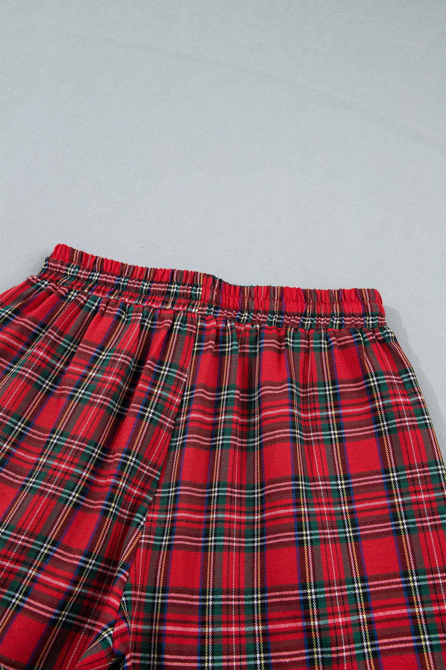 Christmas Plaid MERRY Graphic Top & Shorts Set