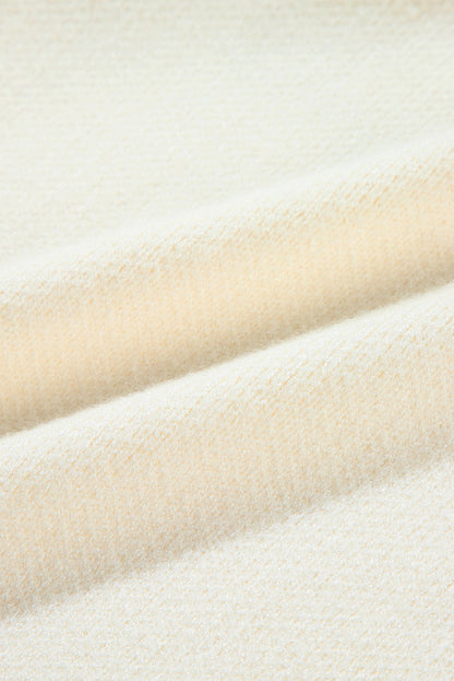 Solid Lapel Collar Single Button Sweater Cardigan