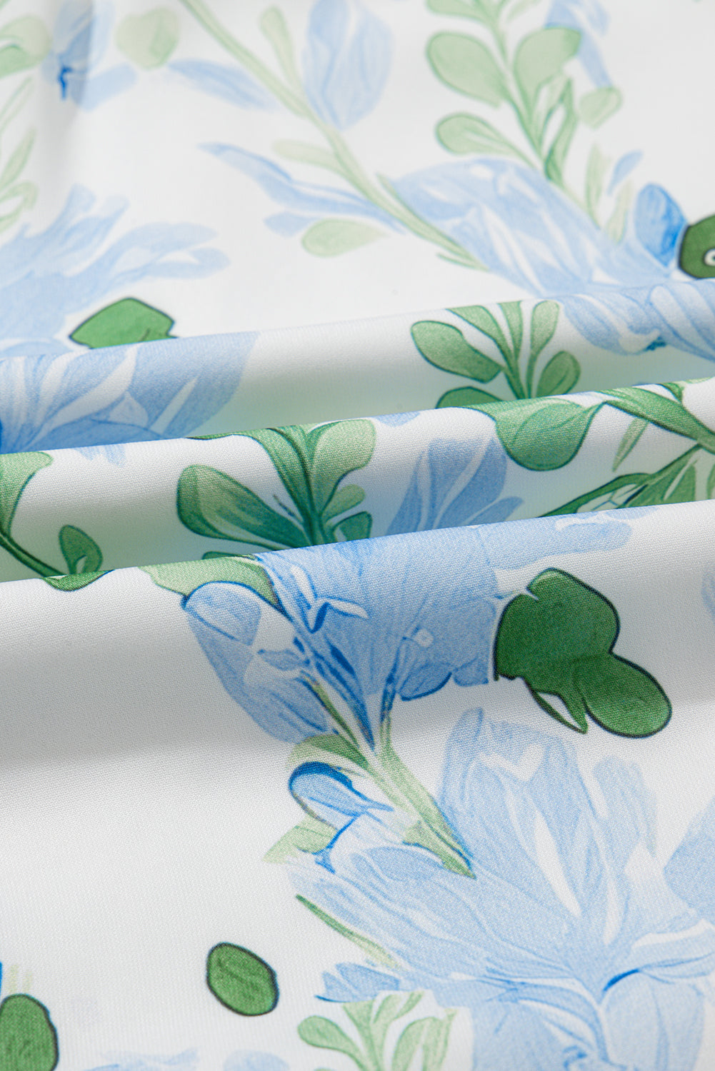 Floral V-Neck Layered Short Sleeve Mini Dress