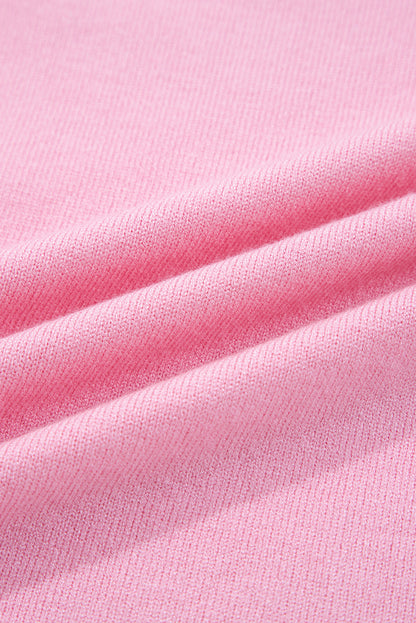 Stripe Colorblock Collared Drop Shoulder Sweater