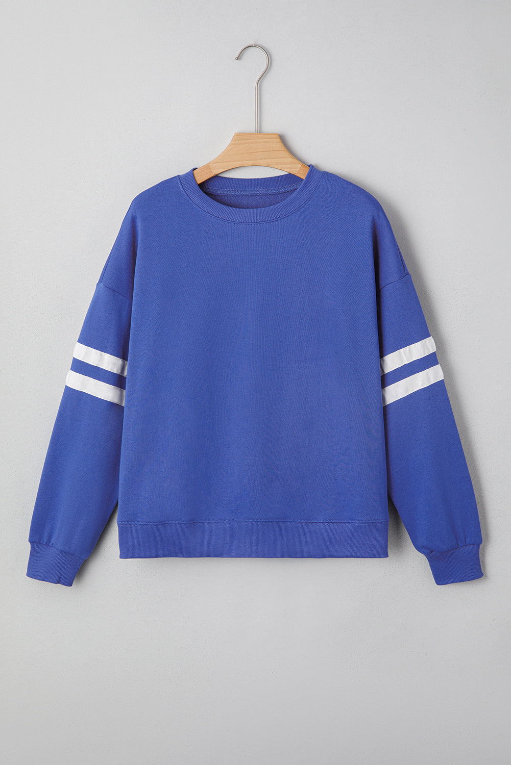 Varsity Stripe Drop Shoulder Oversized Sweatshirt