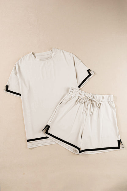 Contrast Trim Two Piece Set