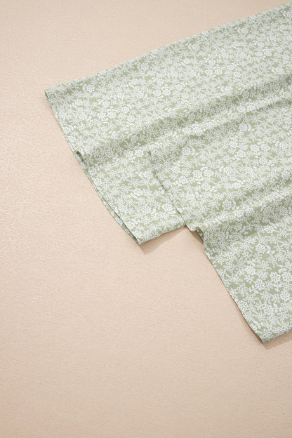 Floral Smocked Square Neck Sleeveless Jumpsuit