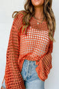 Crochet Knit Bell Sleeve Sweater