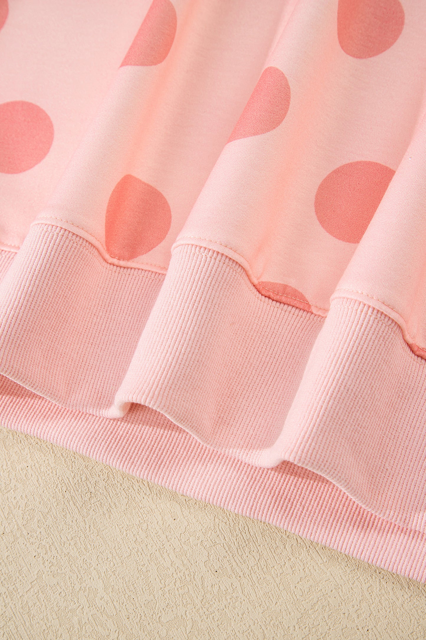 Polka Dot Pullover and Drawstring Shorts Set