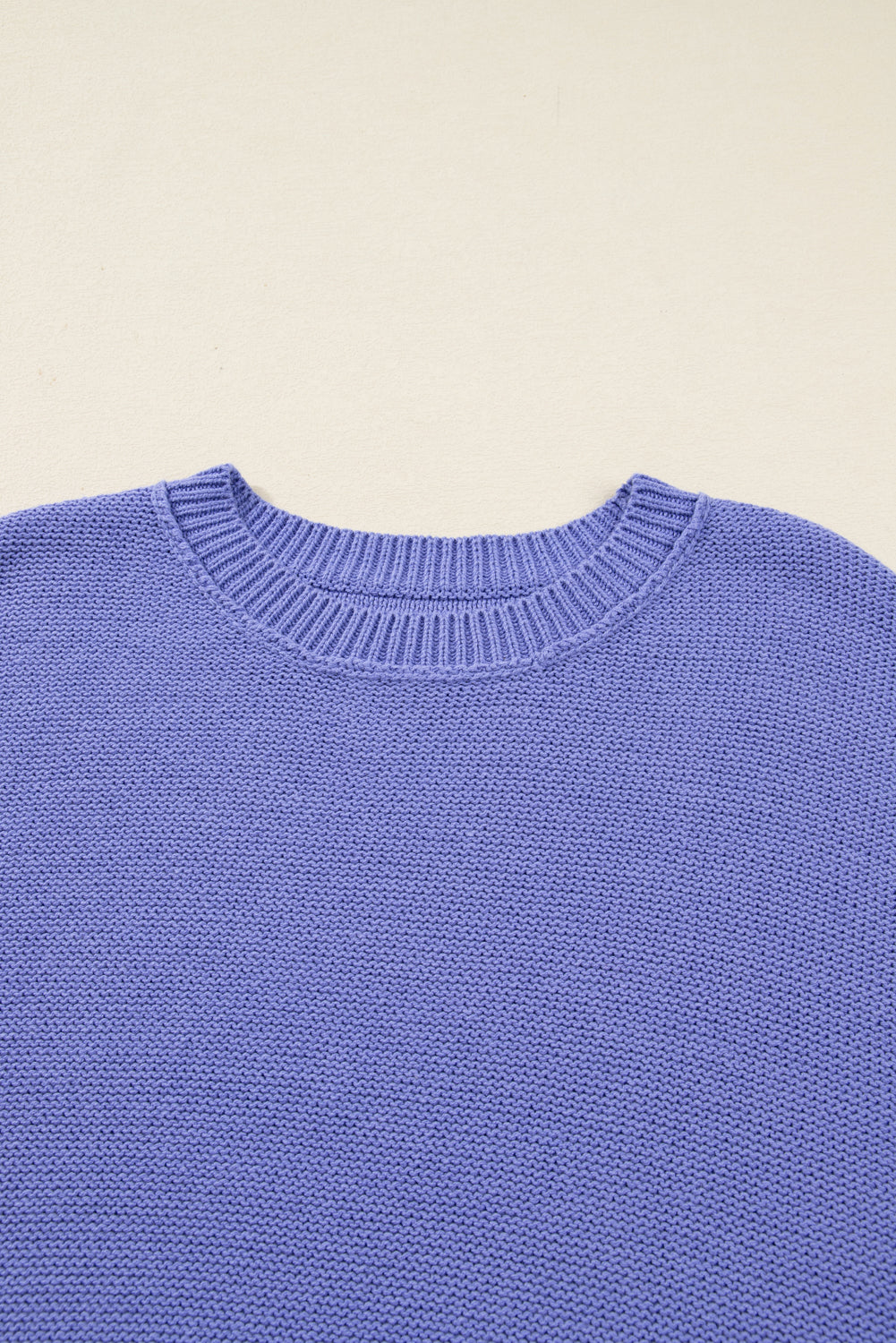 Plus Size Stripe Trim Colorblock Drop Shoulder Sweater