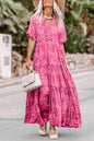 Paisley Ruffle Tiered Maxi Dress