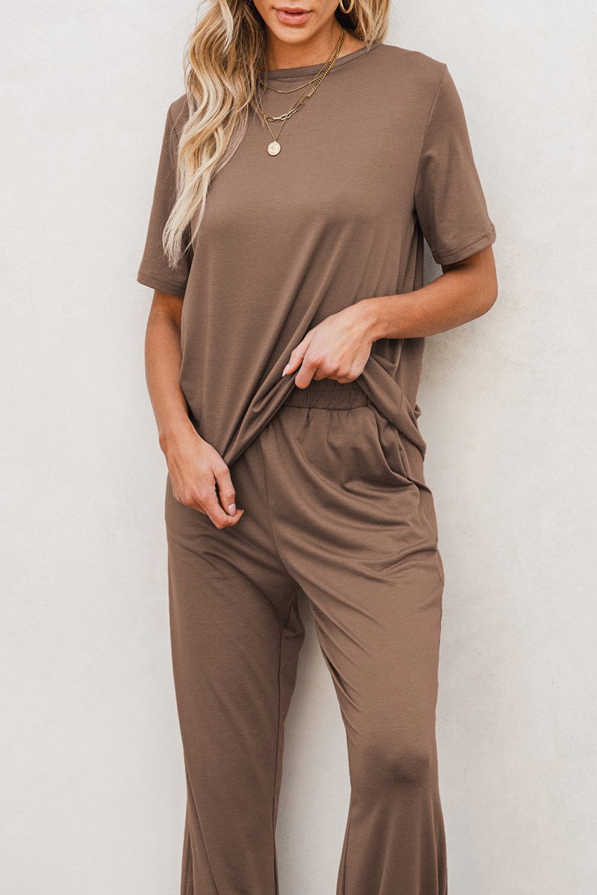 T-Shirt and Wide Leg Pants Set