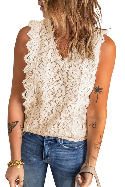 Lace V-Neck Tank Top