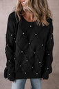 Pearl Embellished Long Sleeve Sweater