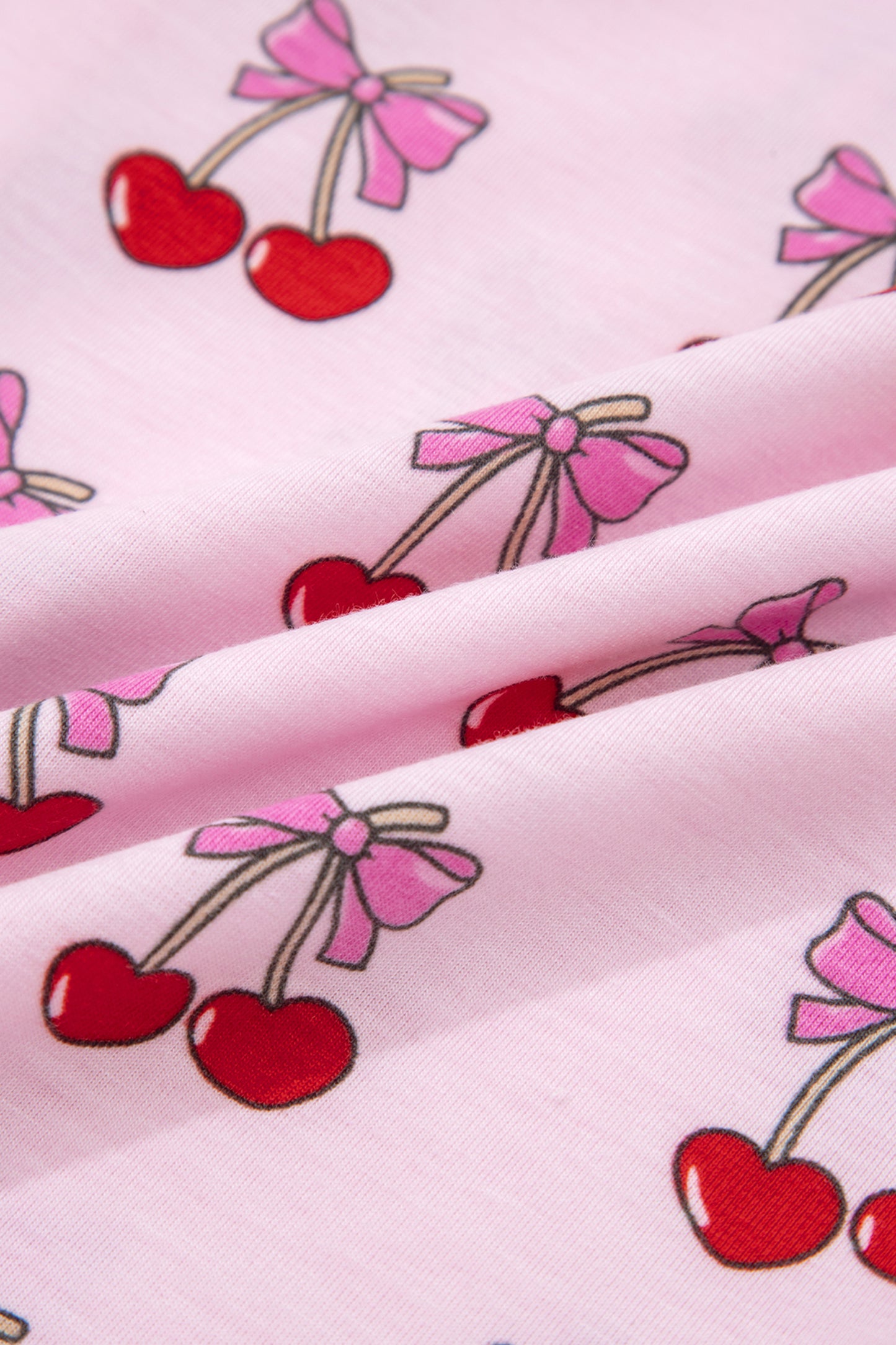 Valentine Cherry & Bow Top and Shorts Set
