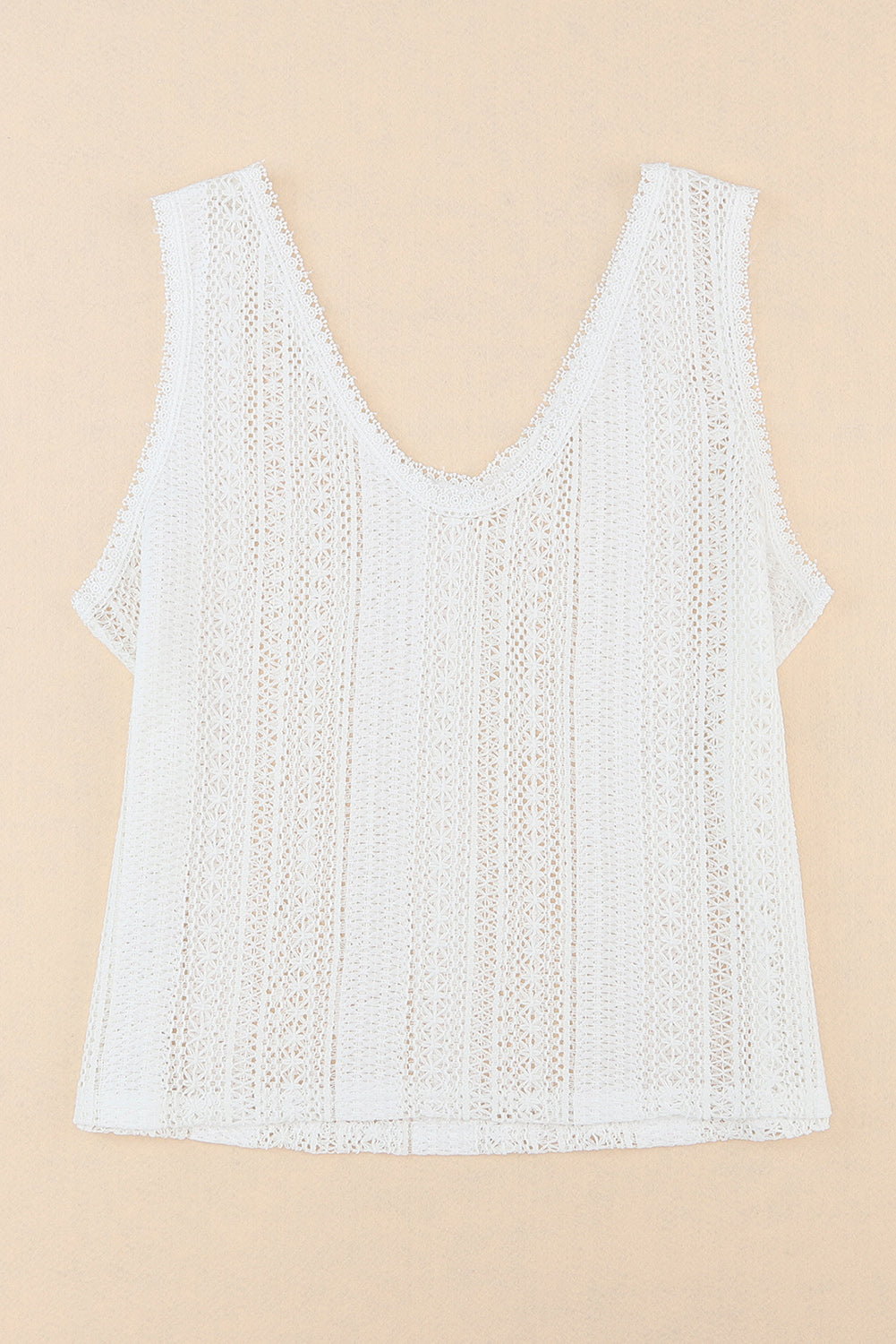 Patterned Crochet Lace Tank