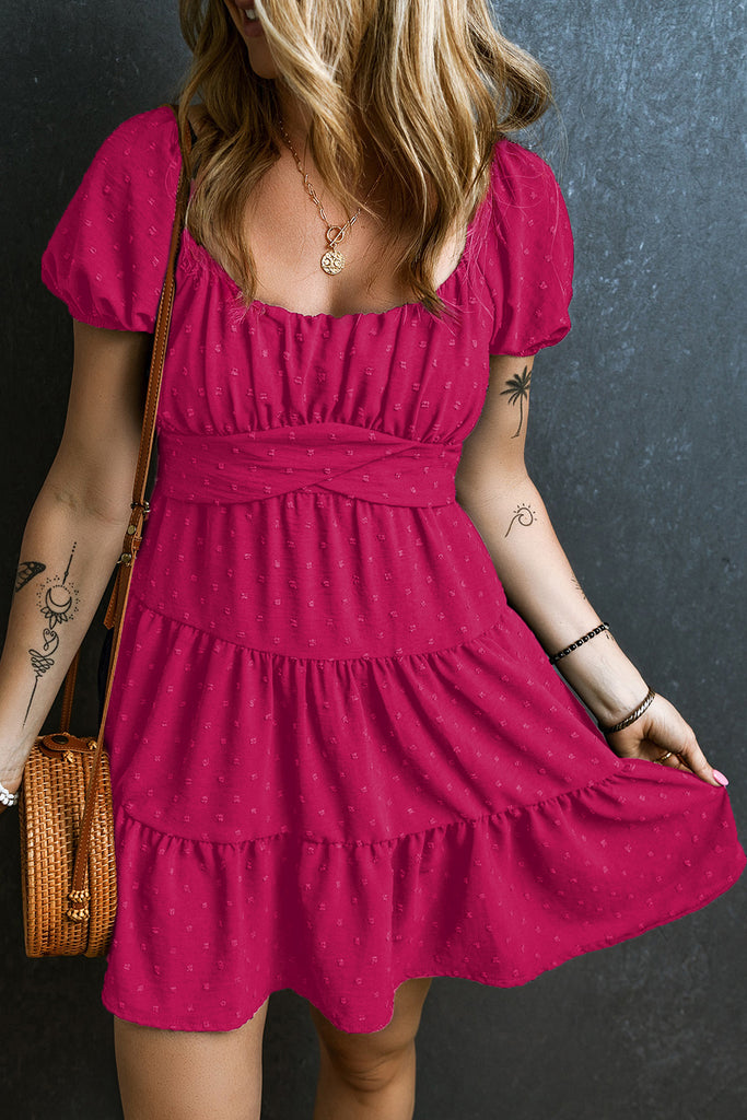 Swiss Dot Empire Waist Dress