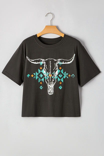 Western Aztec Crewneck T-Shirt